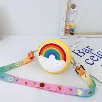 

Kids Cute Shoulder Bag Silicone Children Candy Zipper Crossbody Handbag for Household Caring Children shoulder bags