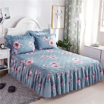 

1pcs Luxury Princess Bedding Bed Skirt Thick Warm Ruffle Bed Sheets Mattress Cover Non-slip Bedspread Full Twin Queen King Size