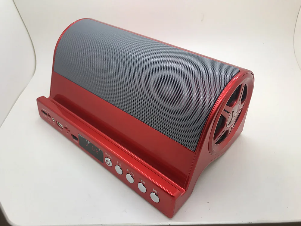 Красный Bluetooth динамик FM цифровое радио Поддержка USB/TF/наушники двойной динамик сабвуфер пятисегментная функция эквалайзера - Цвет: Красный