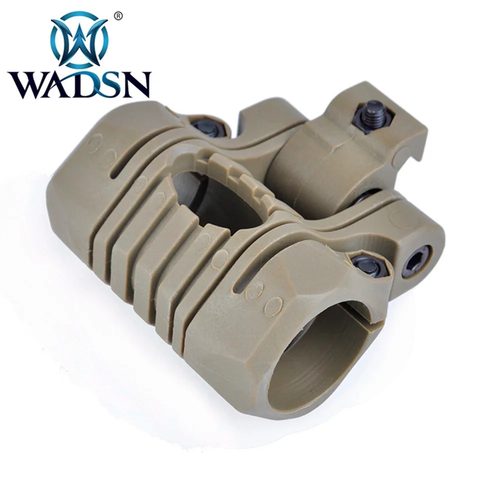 WADSN Tactical Scout Light Base 5 POSITIONS FLASHLIGHT MOUNT For Airsoft Torches Laser 20mm Picatinny Rail Mount Weapon Lights - Цвет: DE