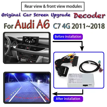 

For Audi A6 C7 2011~2018 MMI Interface Original Car Screen Upgrade Front Rear View Backup Camera Adpter Reverse Camera Decoder