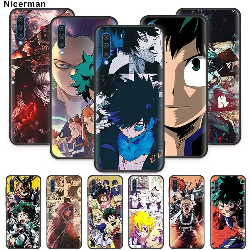 

My Hero Academy Cartoon Case for Samsung Galaxy A60 A40 A50 A30 A10s A8 A6 Black Soft Silicone Phone Coque Abdeckungen Los casos