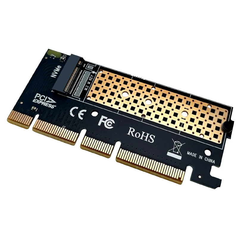 PICE to M2 어댑터 NVMe SSD NGFF PCIE M2 라이저 카드 어댑터 64Gb PCI Express 4.0 X4 X8 X16 지원 2230 2242 2260 2280 m.2 NVME