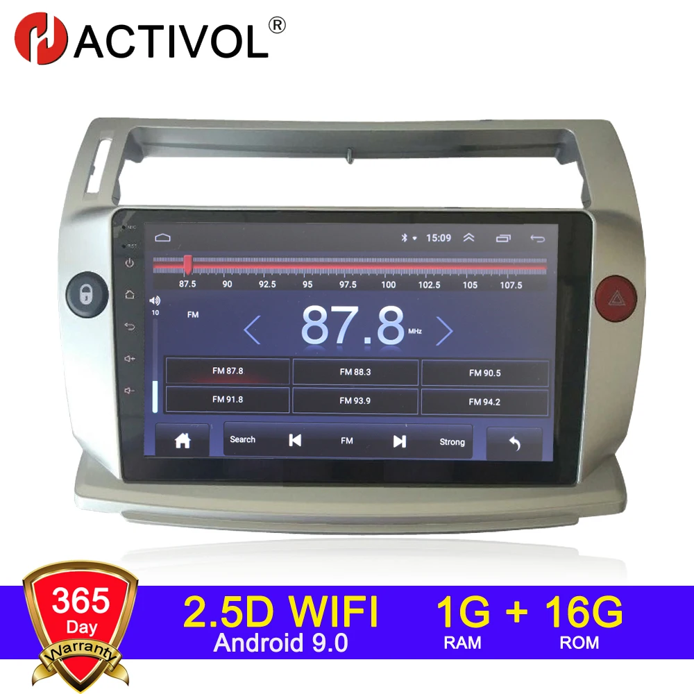 4G wifi 2G 32G Android 9,0 2 din автомагнитола для Citroen C4 C-Triomphe C-Quatre 2004-2009 автомагнитола - Цвет: Wifi 1G 16G