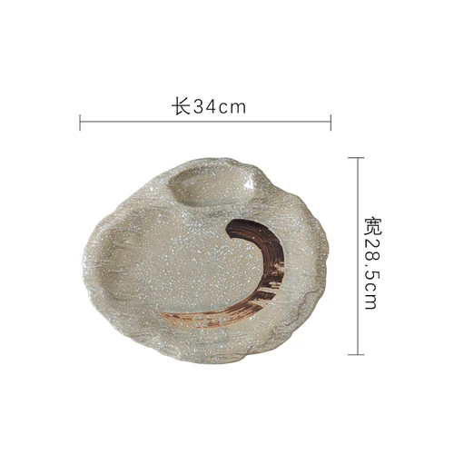 Japanese Sushi Plate Retro Personality Ceramics Steak Plate Creative Western Steak Dinner Plates Restaurant Tableware DA60PZ 13 inch