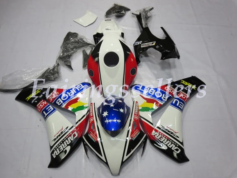 Инъекций ABS Полный обтекатели комплект Подходит для HONDA CBR1000RR 2008 2009 2010 2011 CBR 1000RR 08-11CBR1000 обтекающий красный черный белый