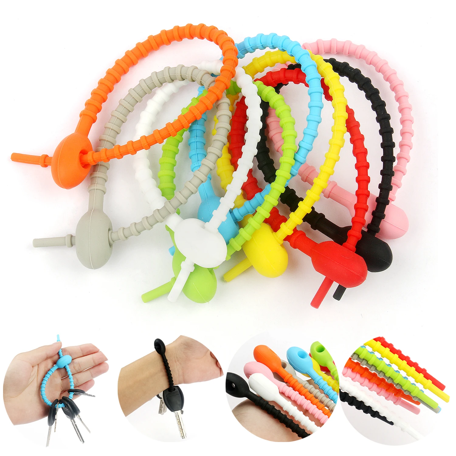 Lot De 27 Serre-câbles En Silicone Réutilisables - Serre