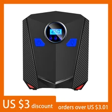 Compresseur d'air numérique Portable pour voiture, pompe à éclairage, pour automobile, moto, vélo, DC 12V, 150psi