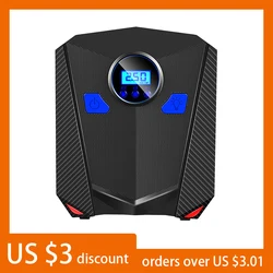 Compresseur d'air numérique Portable pour voiture, pompe à éclairage, pour automobile, moto, vélo, DC 12V, 150psi 