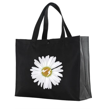 

3D Print Casual Oxford Tote Handbag Women Daisy Shoulder Bag Female Summer Beach Bag Shoulder Bag Lady