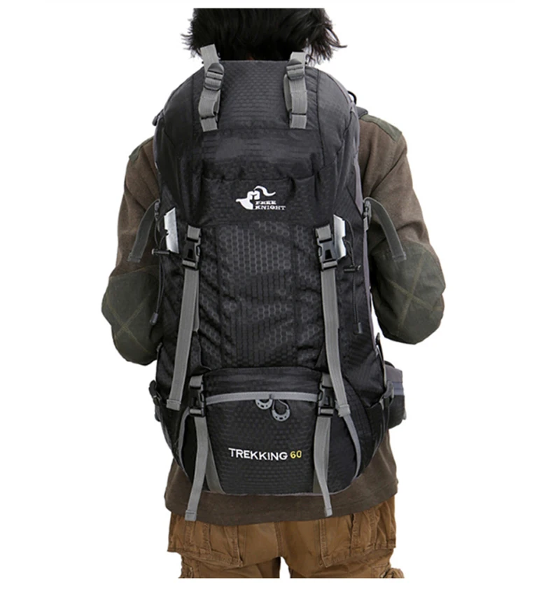 New 50L& 60L Outdoor Backpack Camping Climbing Bag Waterproof Mountaineering Hiking Backpacks Molle Sport Bag Climbing Rucksack