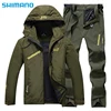 Shimano Fishing Suit Waterproof Fishing Clothes Daiwa Fishing Jacket Hooded Breathable Fishing Pants Sport Fishing Wear Outdoor