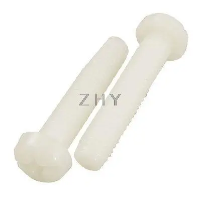 

15/64" Thread Diameter 30mm Length Phillips Head Plastic Screws 10 Pcs