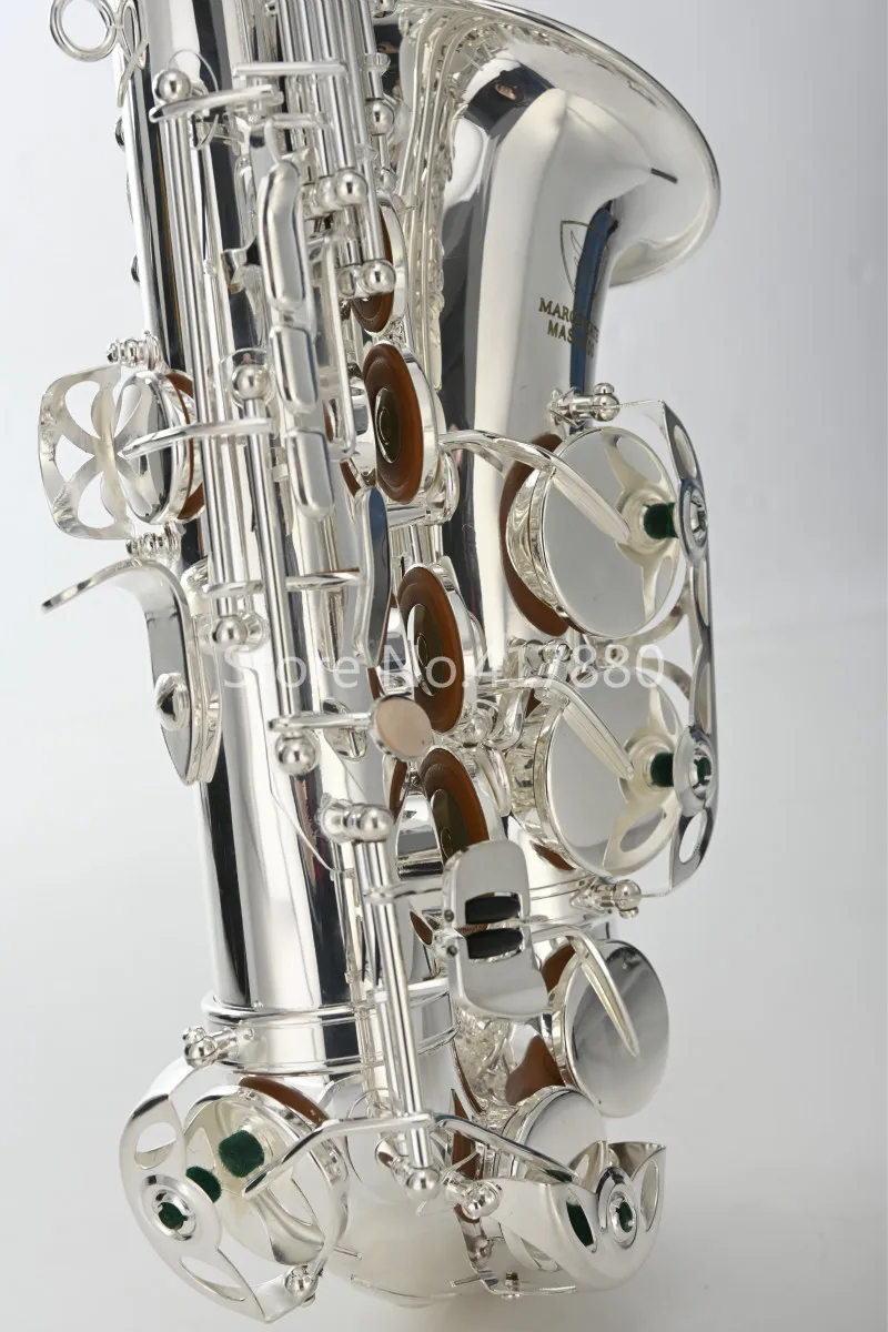 MARGEWATE MAS-5800 альт посеребренный саксофон латунный саксофон жемчужные кнопки E плоский музыкальный инструмент