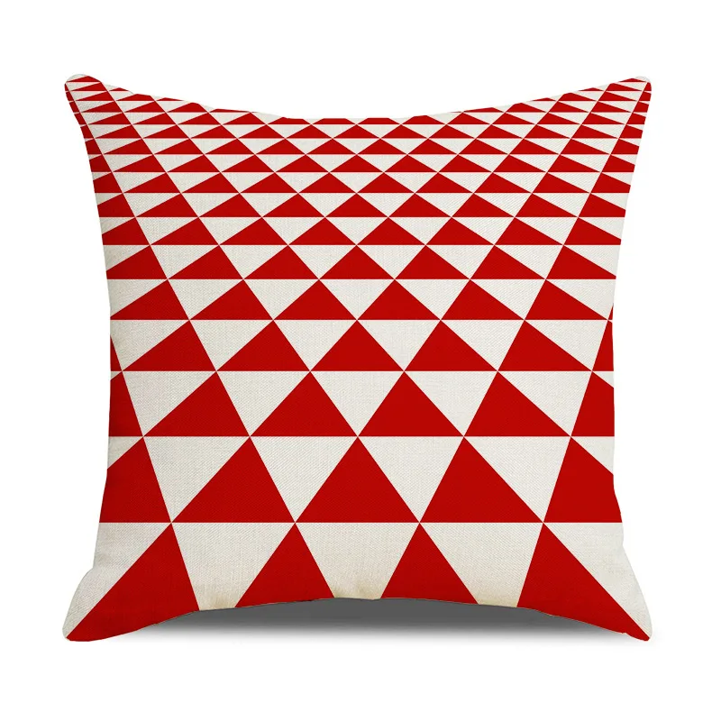 outdoor seat cushions Pillow Red Geometric Cushion Polyester Decorative Throw Pillow Fashion Plaid Striped Sofa Pillow Home Decor personalised cushions