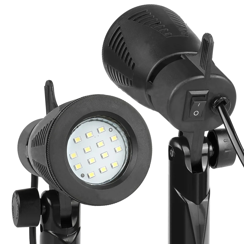  2pcs Mini table Photography LED Continuous Light Lamp Portable Cold Warm Lighting 3800-5500K For Ph - 33043672699