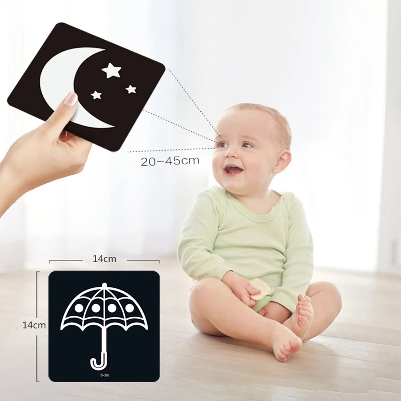 Cartes Sensorielles Montessori Pour Bebes Jouets D Education Precoce Stimulation Visuelle Carte Cognitive Contraste Eleve Noir Et Blanc Livre En Tissu Pour Enfants Aliexpress
