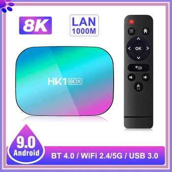 

2020 HK1 BOX TV Box Android 9.0 Amlogic S905X3 4G DDR3 Smart TV BOX 1000M 2.4/5G Wifi Netflix Youtube Android Set Top Box