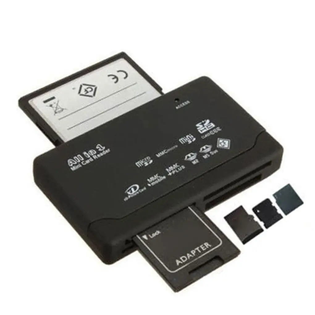 Lettore di schede di memoria multimediale USB 3.0, lettore di schede SD/microSD/CompactFlash, adattatore portatile di schede USB 5Gbps, lettore esterno di schede USB-C con adattatore USB-A collegato Lettore di schede di memoria multimediale USB 3.0, lettore di schede SD/microSD/CompactFlash, adattatore portatile di schede USB 5Gbps, lettore esterno di schede USB-C con adattatore USB-A collegato