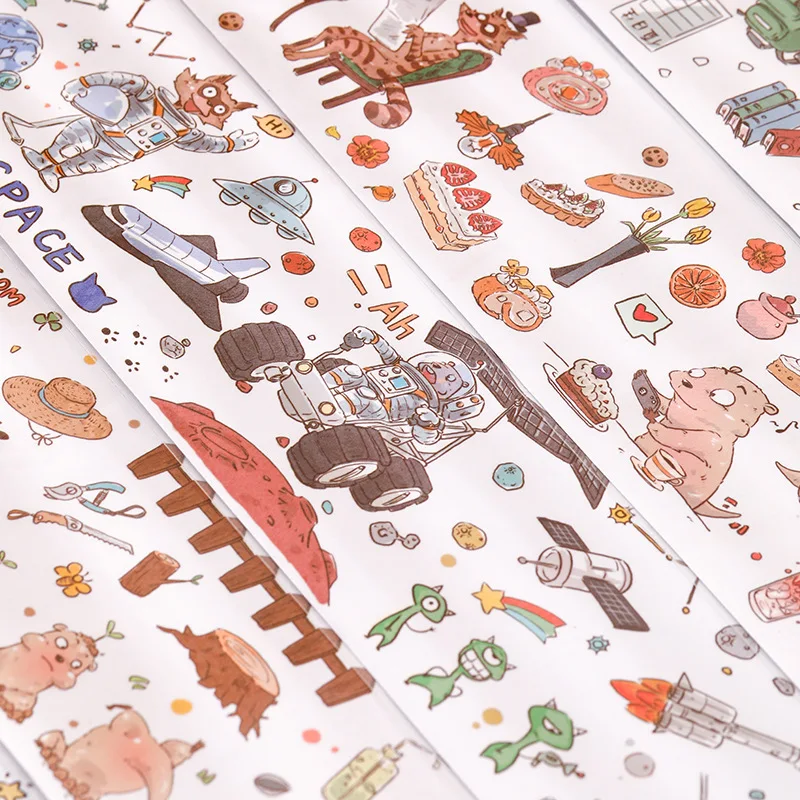 Новинка клейкая лента Kawaii Animal Totems Серия васи 65*35 мм для офиса наклейки