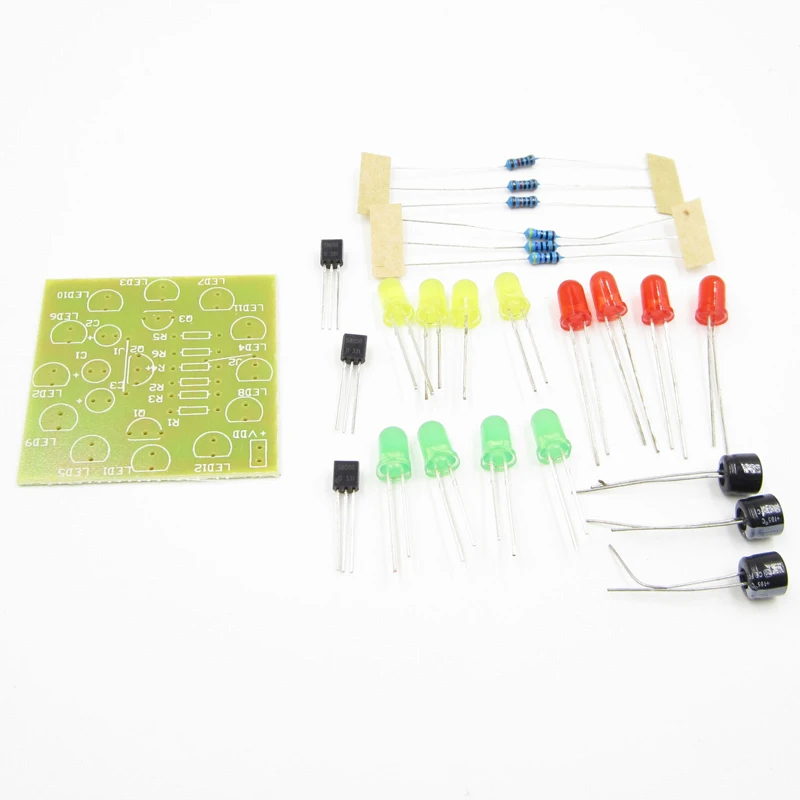 Циркулярный электронный светодиодный световой сигнал цепи DIY Kit 12 шт.