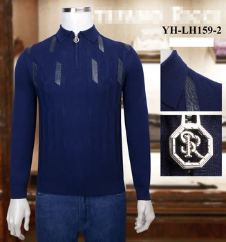 

Billionaire sweater Cowhide men's 2020 winter New Business warm zipper high quality embroidery big size M-4XL free shipping