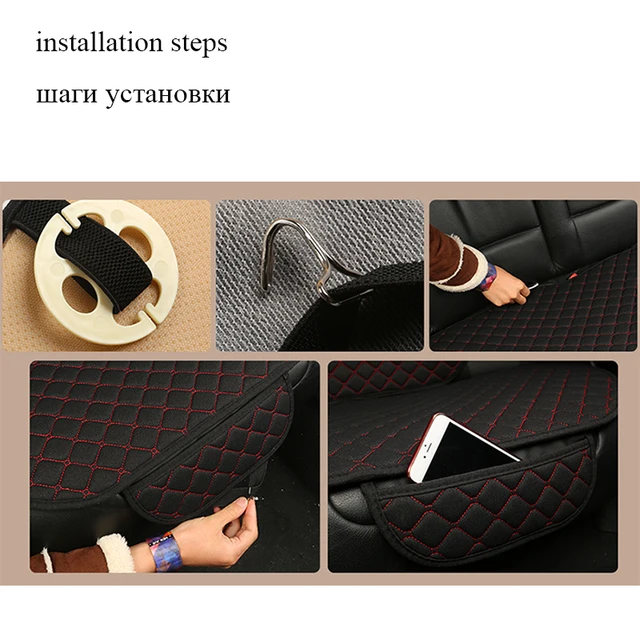 Universal Car Seat Cover Protector Linen Front Rear Back Flax Summer Cushion Pad Mat Sedan Suv Pick-up Car Interior Accessories 6