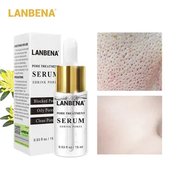 

LANBENA Shrink Pores Face Serum Pore Treatment Essence Relieve Dryness Skin Moisturizing Oil Control Firming Repair Smooth Care