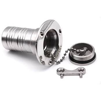 

316 Stainless Steel Boat Hardware Deck Filler 50mm Fuel Water Waste Diesel Gas Key Cap Fuel Water Was
