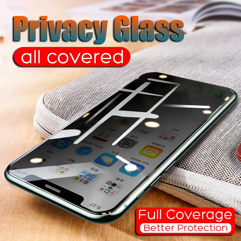 

Anti Spy Tempered Glass On For iPhone X XR XS 11 Pro Max Glass Privacy Screen Protector For iPhone 8 7 6 6S Plus Protective Film