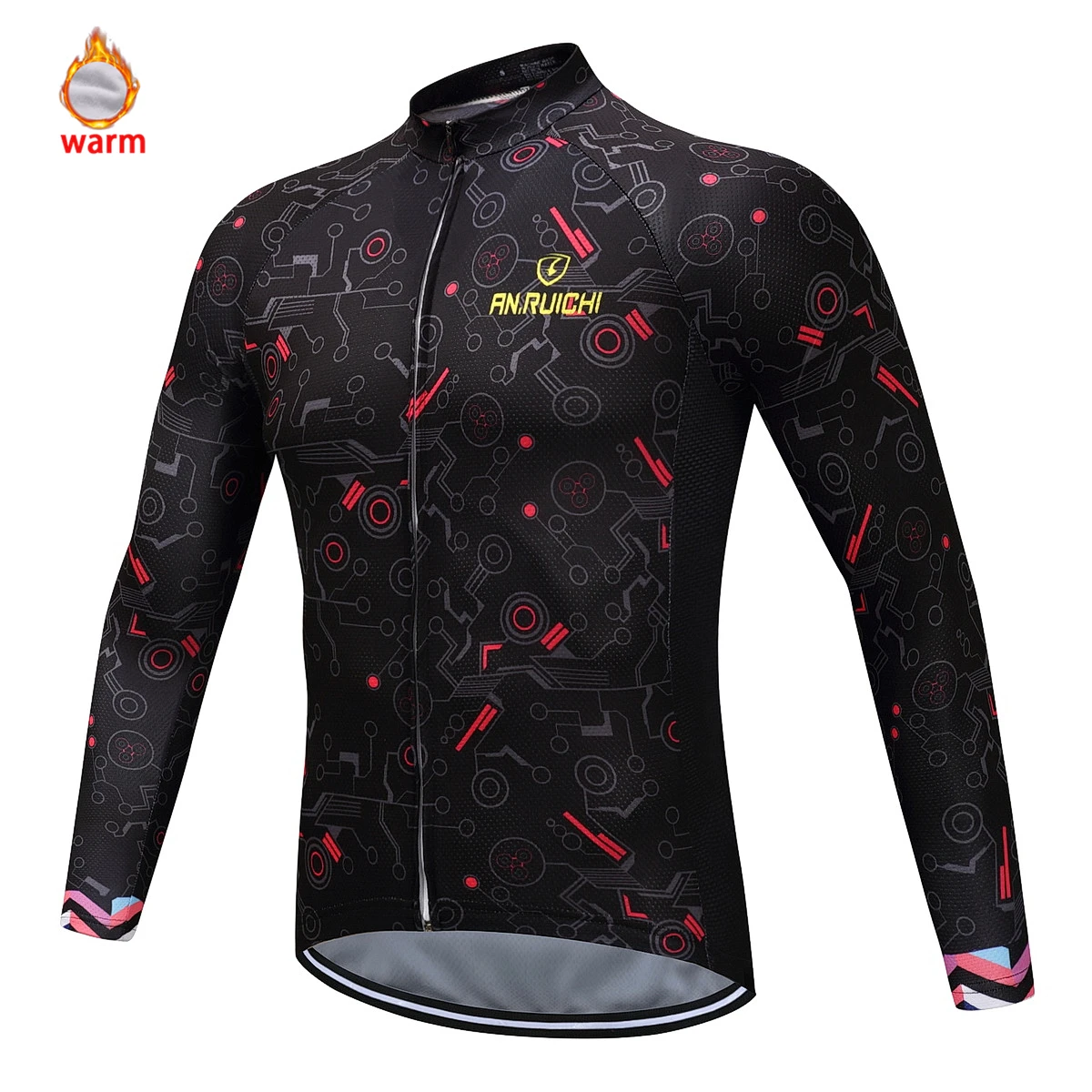 jersey only Blusas Mujer De Moda зимний термальный флис Велоспорт Джерси наборы мужская с длинным рукавом MTB велосипед одежда Спортивная футболка - Цвет: jersey only