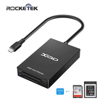 

Rocketek Type c USB 3.0 SD XQD Working simultaneously Memory card reader Transfer Sony M/G Series for Windows/Mac OS computer