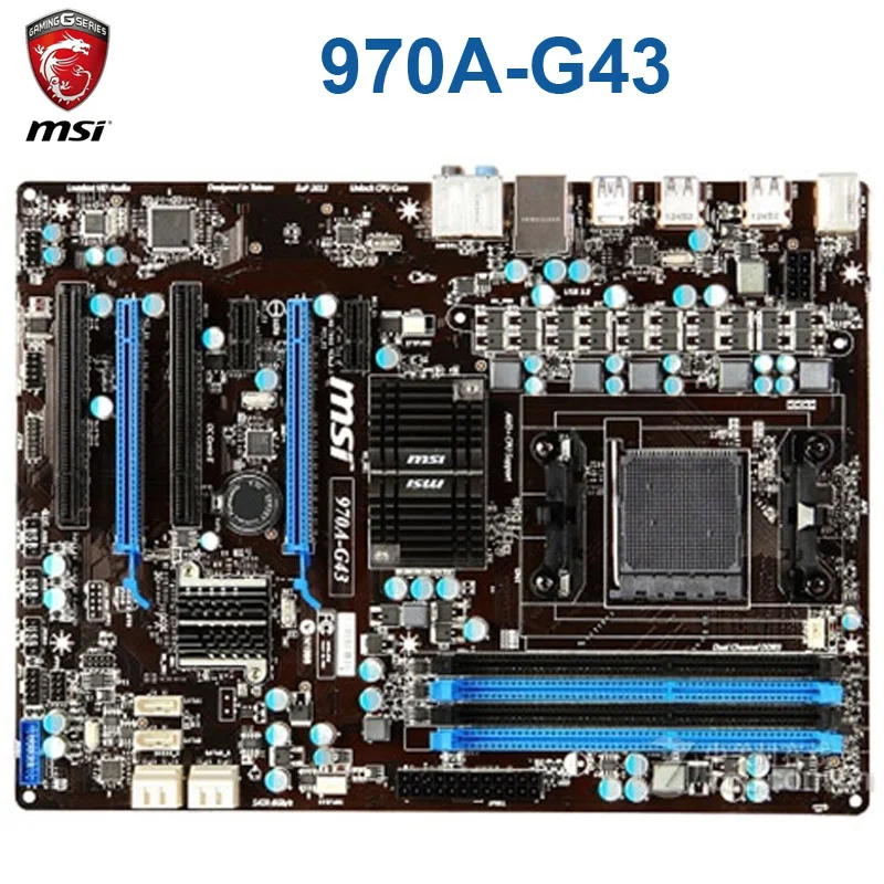Материнская плата под разъем AM3 / + MSI 970A-G43 материнская DDR3 AMD 970 32 ГБ PCI-E 2 0 системная