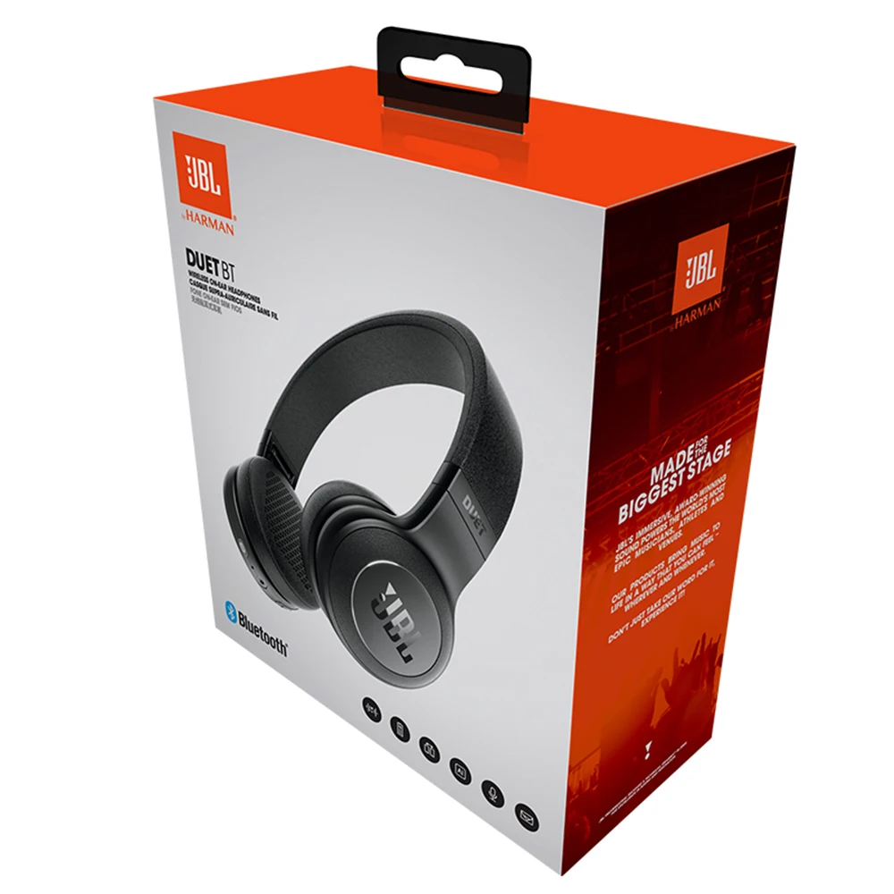 JBL Duet BT auriculares inalámbricos con Bluetooth, Auriculares deportivos  estéreo con sonido de graves profundos, carga rápida, duración de batería  de 16 horas - AliExpress Productos electrónicos