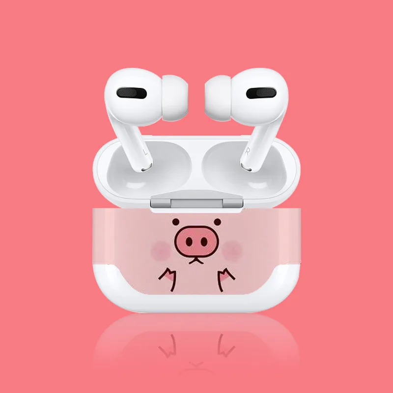 Милые накладки на наушники, наклейка, пленка для Apple AirPods Pro, мультяшный защитный чехол, чехол для AirPods 3, аксессуары для наушников
