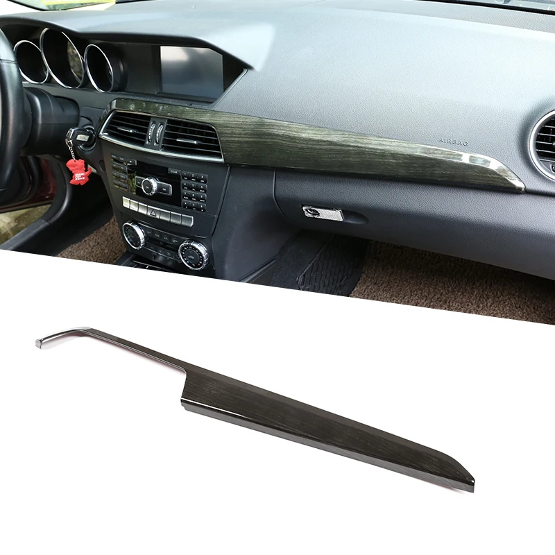 ABS черное дерево зерна для Mercedes Benz C Class W204 2010-2013 аксессуар для автомобиля центральная консоль для салона Защитная панель Крышка отделка