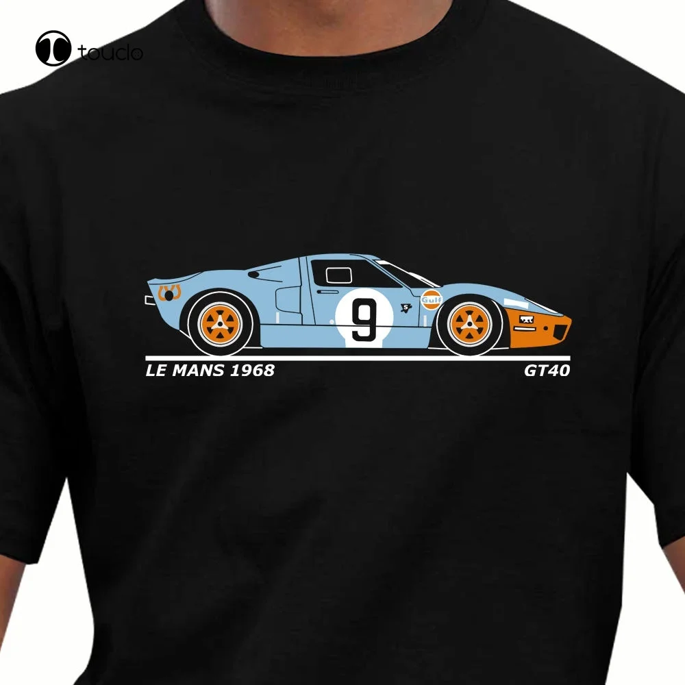 GT40 Ford GT Gulf Racing Tribute Vintage Style Racing T-Shirt 1968 LeMans