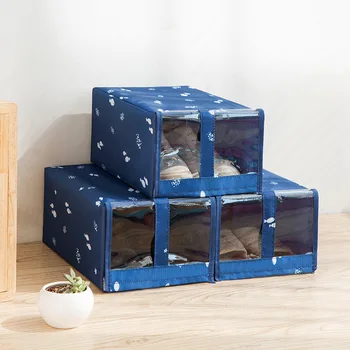 

Shoe Box Dustproof Fabric Storage High-top Shoe Box Home Foldable Clamshell Home Daily Necessities