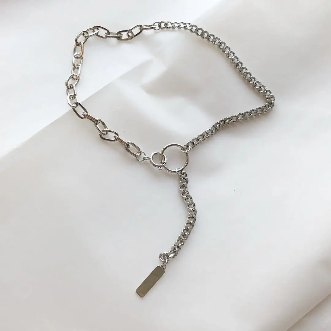 New Style Justin Necklace Simple Europe And America Metal-Style Variety Wear Law Long Necklace Women's