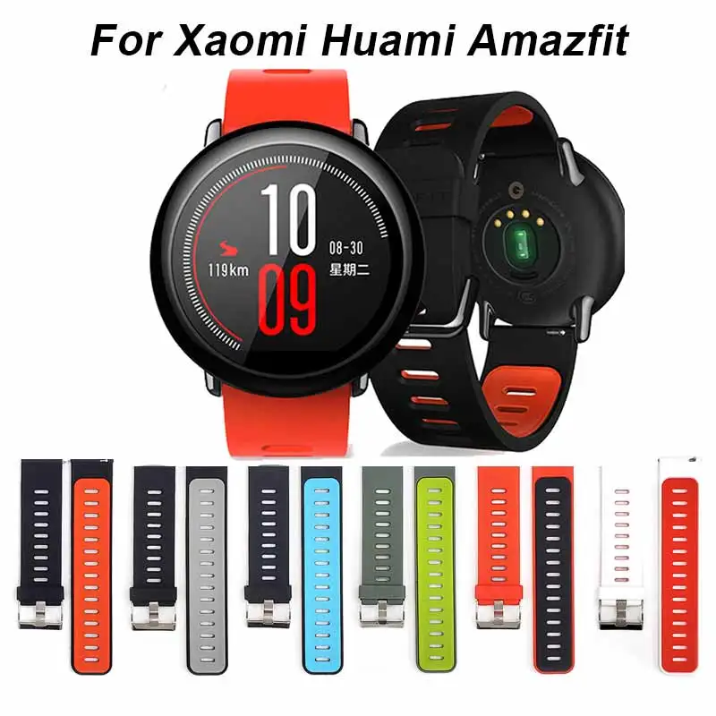 Силиконовый браслет для Xiaomi Huami Amazfit Stratos 2 2S PACe ремешок Смарт часы 22