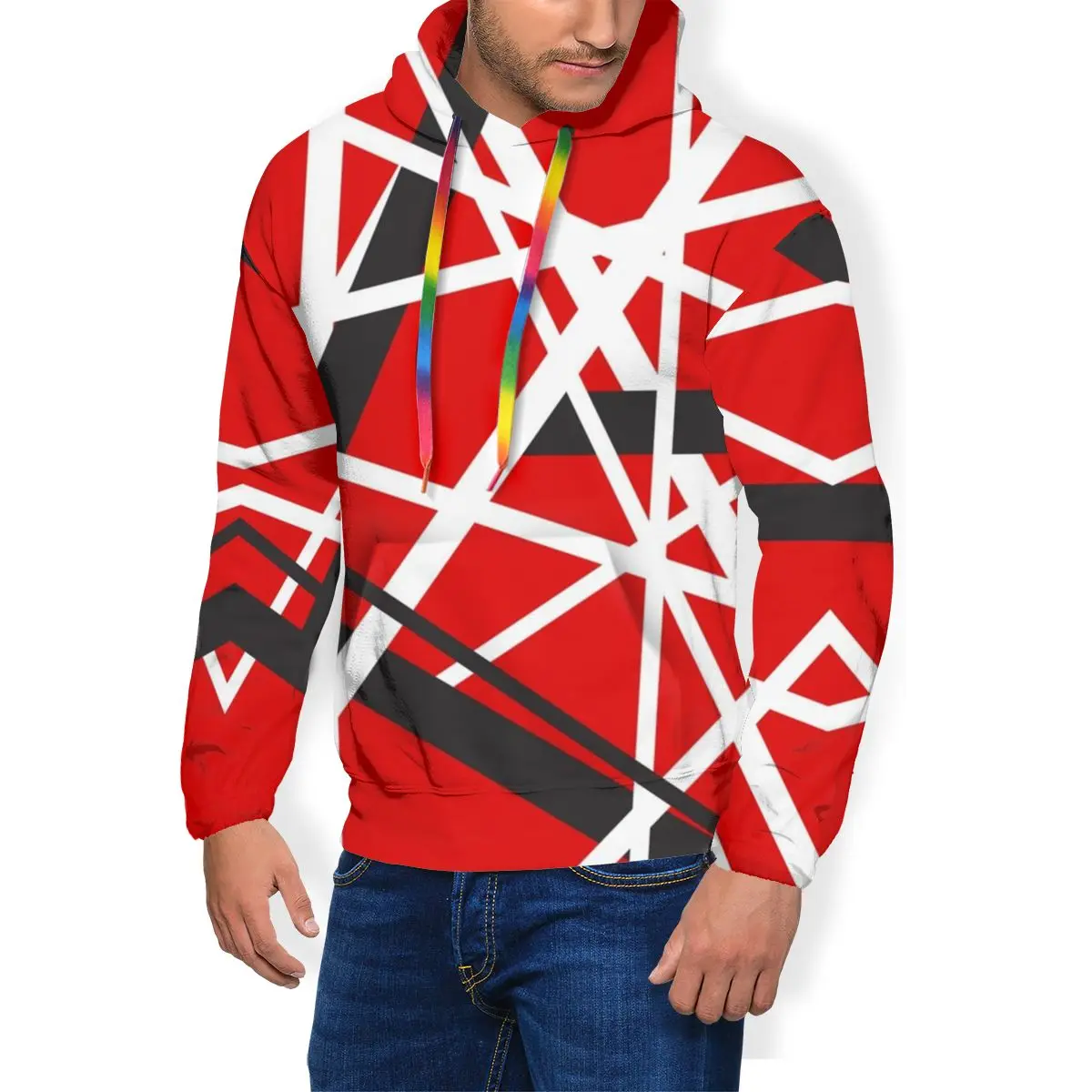 

Van Halen Hoodie EVH 5150 STRIPES Hoodies Popular Polyester Pullover Hoodie Streetwear Mens Over Size Hoodies