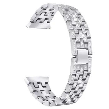 

Metal Watch Strap For Fitbit Versa Band Stainless Steel Rhinestone Bracelet For Fitbit Fit bit Versa Bands Replace Accessories