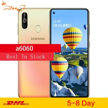 Перейти на Алиэкспресс и купить Мобильный телефон Samsung Galaxy A60 A6060 LTE, 6,3-дюймовый экран, 6 ГБ ОЗУ 128 Гб ПЗУ, Восьмиядерный процессор Snapdragon 675, камера 32 Мп + 8 Мп + 5 Мп