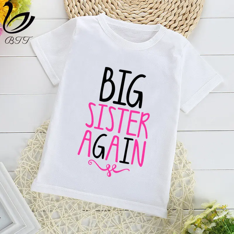 Забавная футболка с принтом «Big Brother Big Sister»; футболки для мальчиков; детская футболка с короткими рукавами; Детские футболки с принтом; детская одежда - Цвет: C
