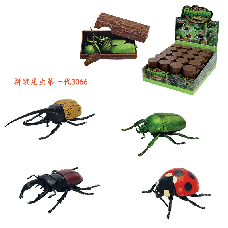 3D Сборная модель 4-Смешанная 20 Жук-носорог Coccinella Septempunctata Сборная модель насекомого