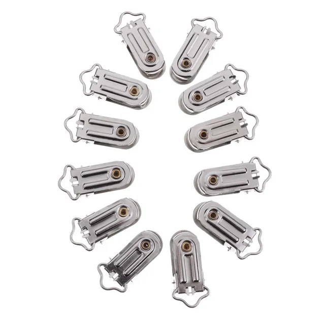 5 20 50 Or 100 Round Circular Lead Free Suspender Bib Pacifier Dummy Clip Buckle - Foto 13