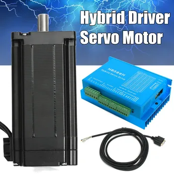 

NEMA34 12N.m 6A Closed Loop CNC Stepper Motor Driver Encoder 1000rpm Hybrid Servo 86HBSE12N-B32 Motor + HBS86H Diver Set