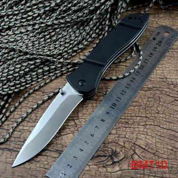 

D2 Axis Survival Pocket Knives 710 Black G10 Handle with pocket clip for outdoor Camping hunting Tactical Knife tool