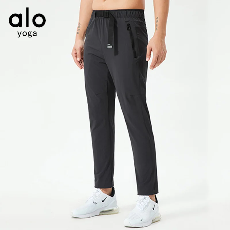 Alo Yoga Long Pants Sports Men Loose Straight Men Summer Leisure