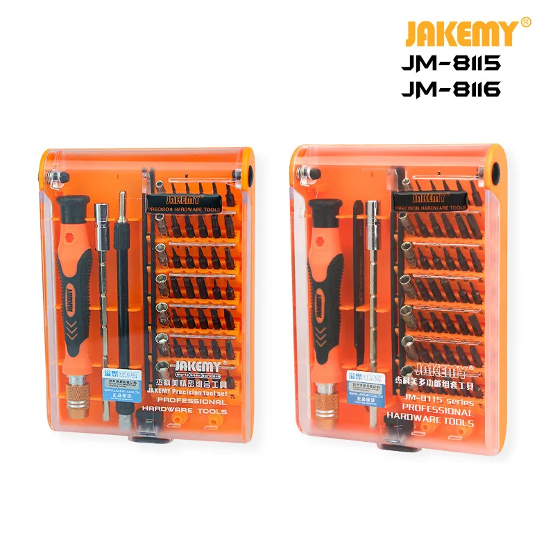 

JAKEMY JM-8116 45 pcs in 1 Professional Wholesale S2 Precision Screwdriver Set Customized DIY Repair Tool for Electronics Repair